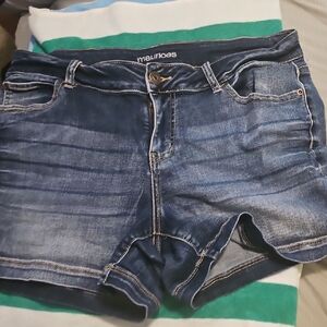 Maurices Women's Blue Denim Shorts